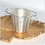 Colador de té profundo de latón hecho a mano de calidad de lujo, filtro de acero inoxidable tejido fino para cocina, uso doméstico con acabado antiguo - Product Image 5