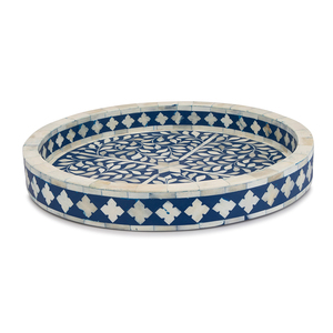 American Style <b>Large</b> Sustainable Natural Bone Inlay Serving <b>Tray</b> Eco-Friendly Dishwasher Safe Multi-Function Table Dinner <b>Tray</b> - Product Image 3