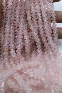Excelentes cuentas facetadas Rondelle 5-7mm morganita natural para la fabricación de joyas - Product Image 5