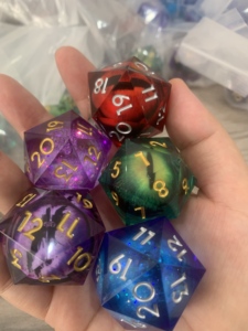 แกนเหลวเรซินขอบคม33มม. แกน D20ดราก้อนสำหรับ DND MTG HP เปิดใบสั่งซื้อ TCG 40K แกน D20หมุนลูกเต๋า - Product Image 6