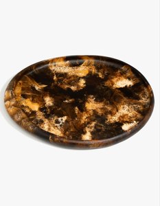 Swirled Resin Serving Tray Green Marbled Design Glossy Finish Modern Style Tableware Storage Trays Single Tier At Best price - Product Image 3