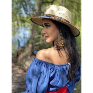 <b>Women</b> Blue Embroidered Peasant Dress Mexican Floral Cotton Shift Dress Boho Handmade Summer Dress - Product Image 2