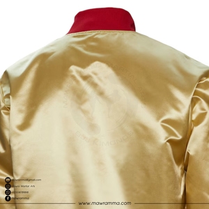 OEM Custom Satin Teams <b>Jacket</b> Unisex Embroidered Patchwork <b>Camo</b> Loose Fit Winter Bomber Streetwear Satin <b>Jacket</b> For Adults - Product Image 5