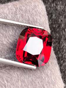 Natural <b>Red</b> Rhodolite Garnet Cushion Cut Loose Gemstone For Fine Jewelry Making Luxury Collector Gem - Product Image 1