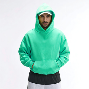 Sweat à capuche en molleton de polyester tendance, personnalisé, teint uni, 100 % coton, design fabriqué au Pakistan pour l'hiver - Product Image 5
