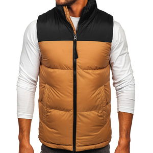 Men's Customizable Linen Sleeveless Puffer Vest Comfortable Winter Woolen Waistcoat with Quilted Design Custom <b>Colour</b> Plain Dye - Product Image 5