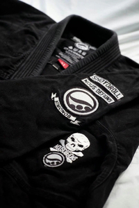 Kimono de Jiu Jitsu Shoyorol Fighter Gi de primera calidad, uniforme personalizado con logo, color negro, uniforme brasileño de BJJ 100% algodón - Product Image 3