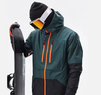Combinaison de ski personnalisée pour homme, à capuche, imprimée Snowbird, imperméable, coupe-vent, chauffante, avec fermeture éclair, 100 % polyester, design à panneaux, combinaison de saut