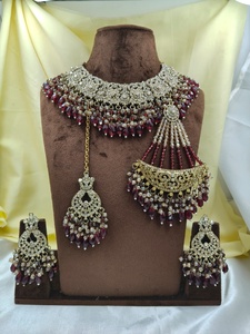 Elegant High Quality Brass Bridal Engagement Wedding Anniversary Party Gift Ethnic Fashion Rhodium Plated Zircon Choker <b>Set</b> - Product Image 1