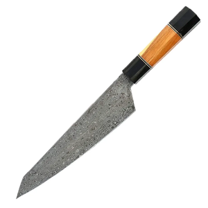 Couteau de chef en acier Damas LEGACY BLADES OEM, manche ergonomique en bois, couteau de cuisine forgé à la main, fabricant - Product Image 5