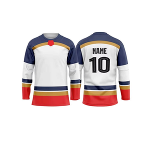 Maillot de hockey sur glace de haute qualité 100% polyester CHINKARA WEARS, logo brodé, couleurs personnalisées, noms d'équipe, service OEM - Product Image 5