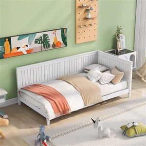 White Twin Size Wood Daybed/Sofa Bed for Kids' Use - Product Image 1