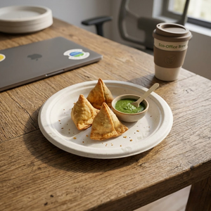 Platos Redondos Compostables de Bagazo de 6 Pulgadas de Primera Calidad |   Platos Biodegradables de Caña de Azúcar, Ecológicos y Desechables para Fiestas y Catering - Product Image 1