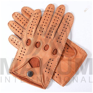 leather driving gloves soft genuine leather design Women driving gloves breathable high class leather gloves - Product Image 4