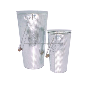 Lot de 3 jardinières de fleurs en métal de luxe avec trou de drainage écologique Décoration de jardin pour la maison et le restaurant - Product Image 5