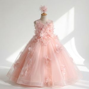 Long Princess Formal Party <b>Ankle</b>-Length Ball Gown Dress Layered Tulle 3D Flowers Eco-Friendly Features For Girls Factory Price - Product Image 1