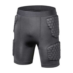 Pantalones Cortos Deportivos Acolchados de Color Sólido con Diseño Moderno, Fabricados con Tela de Marca de Alta Calidad, Cinturilla de Fútbol - Product Image 1