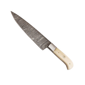 Couteau de cuisine en acier Damas de qualité supérieure avec manche confortable pour trancher, hacher, couper en dés et utilisation générale en cuisine - Product Image 1