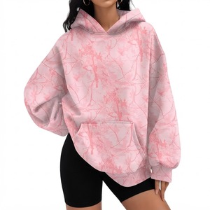 Sweat-shirt à capuche surdimensionné pour femme, à pois, manches longues, en coton tricoté respirant, style automne - Product Image 5