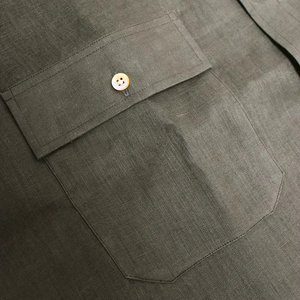 Chemise à manches longues 100 % lin pour homme, respirante, décontractée et habillée, boutonnée, vente en gros - Product Image 4