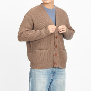 Cardigan pour homme, coupe ajustée, veste tendance, cardigan boutonné avec poches - Product Image 1