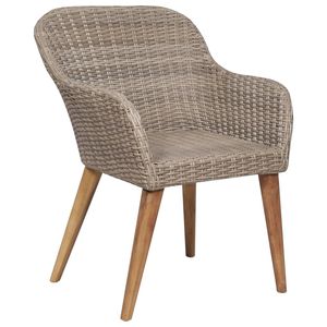Ensemble de salle à manger en rotin PE marron 78,7 x 39,4 po avec sièges confortables pour plusieurs personnes - Product Image 5