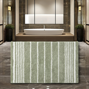 พรมผ้าฝ้ายทอมือสไตล์ทันสมัยเป็นมิตรกับสิ่งแวดล้อมซักได้ทรงเรขาคณิตสี่เหลี่ยมขนาดกำหนดเองสำหรับบ้านโรงแรม - Product Image 1