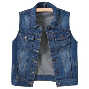 Double-Breasted Denim Waistcoat – Slim Fit Sleeveless Jean Vest for Smart-Casual Dressing - Product Image 1