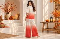 Ensemble deux pièces pour femmes, pantalon à jambes larges et haut enveloppant, tenue décontractée, couleur unie, coupe ample, printemps-été