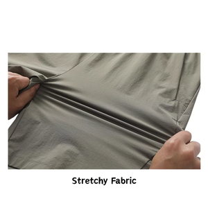 กางเกงขาสั้นเดินป่าผู้ชาย แห้งเร็ว ระบายอากาศได้ดี ผลิตจากไนลอน เหมาะสำหรับการเดินทางกลางแจ้ง สวมใส่สบาย น้ำหนักเบา ทรงลำลอง เอวสูง ไซส์ใหญ่ - Product Image 5