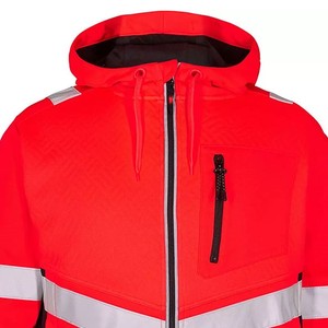 เสื้อฮู้ดนิรภัยสำหรับผู้ชาย ANSI Class 2 ไฟ LED กันน้ำ น้ำหนักเบา ผ้าฝ้ายฟลีซ ระบายอากาศได้ดี กันยับ ปรับแต่งได้เต็มที่ - Product Image 2