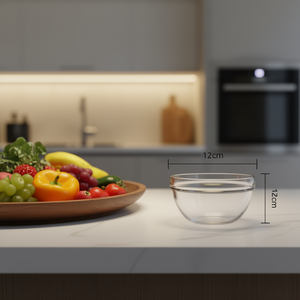 ENSALADERA de Vidrio de 12 cm de Calidad Premium, Diseño Minimalista para Fiestas, para Servir y Mostrar Alimentos - Product Image 3