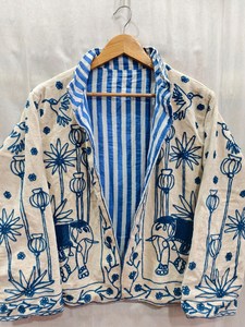 Veste kimono d'hiver en velours brodée Suzani motif éléphant, look magnifique, avec 2 poches latérales, cadeau pour lui ou pour elle - Product Image 3