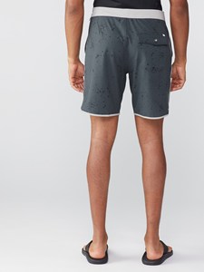 Short de bain pour homme noir uni à imprimé pois, avec bande latérale, séchage rapide, taille à cordon de serrage, entrejambe de 7 pouces, personnalisé par sublimation - Product Image 3