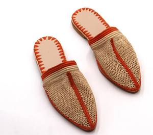 Sandalias de rafia hechas a mano en color naranja y natural, sandalias de verano, zapatos de verano para mujer, zapatos de playa, bailarinas, sandalias marroquíes - Product Image 3