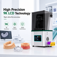 Nouvelle imprimante 3D dentaire automatique compacte à plateau chauffant, conception à plat pour cliniques, laboratoires dentaires, impression de modèles de prothèses (USB, 1 an de garantie)