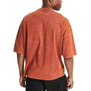 Custom Streetwear Logo Blank Heavyweight Cotton Gym Loose Fit Vintage T-shirt For Men <b>Drop</b> Shoulder Oversized <b>Acid</b> Wash T Shirt - Product Image 5
