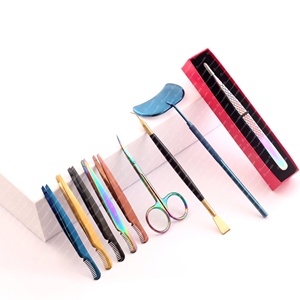 Pince à sourcils de qualité supérieure avec brosse peigne pointe inclinée avec marque privée pour l'épilation Clip outils de maquillage - Product Image 5