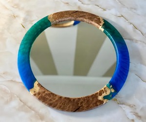 Premium Resin Inlay Wooden Wall Mirror Elegant Handcrafted Frame Mirror for Home Decor Hotel Interiors and Gifting - Product Image 2