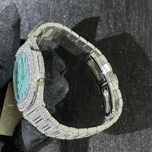 Relojes Clásicos Unisex Hechos a Mano con Diamantes Moissanite VVS1, Correa de Acero Inoxidable, Esfera Analógica Mecánica - Product Image 2