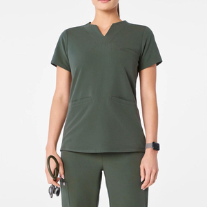 Best Selling Women Green <b>Scrub</b> Set Cotton Polyester Woven Hospital Uniform Pants V-Neck Top <b>Nursing</b> <b>Scrubs</b> - Product Image 6