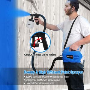 Pistolet de pulvérisation HVLP 650W, débit 800 ml/min, pour peinture et apprêt, pulvérisateur d'eau pour peintre - Product Image 4