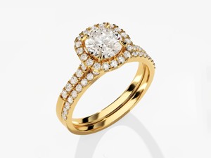 High Quality Designer Moissanite Bridal <b>Ring</b> <b>Set</b> Stacking Matching Wedding Band for Women Customized Diamond Jewelry Gifts - Product Image 1