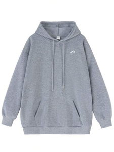 Women Moon Graphic Hoodies Oversized Cotton Blend <b>Drop</b> Shoulder Streetwear <b>Back</b> Graphic Pullover Private Label Manufacturer - Product Image 2