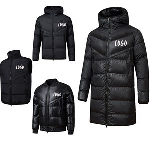 Chaqueta Larga de Invierno para Hombre, Acolchada, con Capucha, de Alta Calidad, Personalizada, con Relleno de Algodón Grueso y Cálido, Chaqueta Deportiva, Chaqueta de Exterior con Logotipo Personalizado - Product Image 1