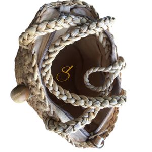 Bolso Tejido a Mano de Jacinto de Agua, Bolso de Cóctel Pequeño - Product Image 3