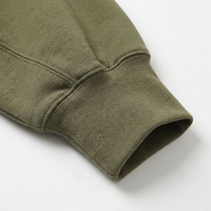 Sudadera con capucha Olive Cropped Full-Zip — Dobladillo de canalé ancho, manga extragrande y logotipo tonal en el pecho |   Ropa Urbana para Mujer OEM / Marca Privada - Product Image 5