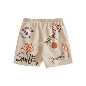 Pantalones cortos informales para hombre personalizables OEM 2025, patrón sólido tejido de alta calidad con cintura elástica y diseño impreso - Product Image 2