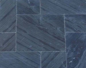 Ardoise noire six faces sciée et sablée, pierre naturelle pour applications de revêtement mural et de sol intérieur/extérieur - Product Image 2
