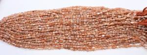 Cuentas de piedra lunar de melocotón natural AAA, forma de pepita irregular y lisa, 6-7 mm, cuentas de piedra lunar de melocotón natural de 12 pulgadas para joyería - Product Image 6